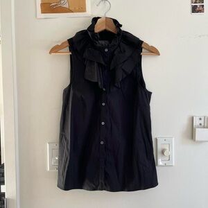 Theory Black Sleeveless Blouse